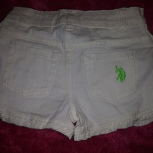 Kids white polo shorts
